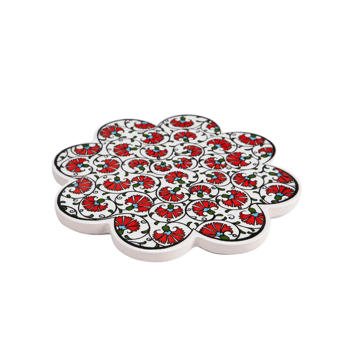 Dessous de Plat En Forme De Fleur - Rouge