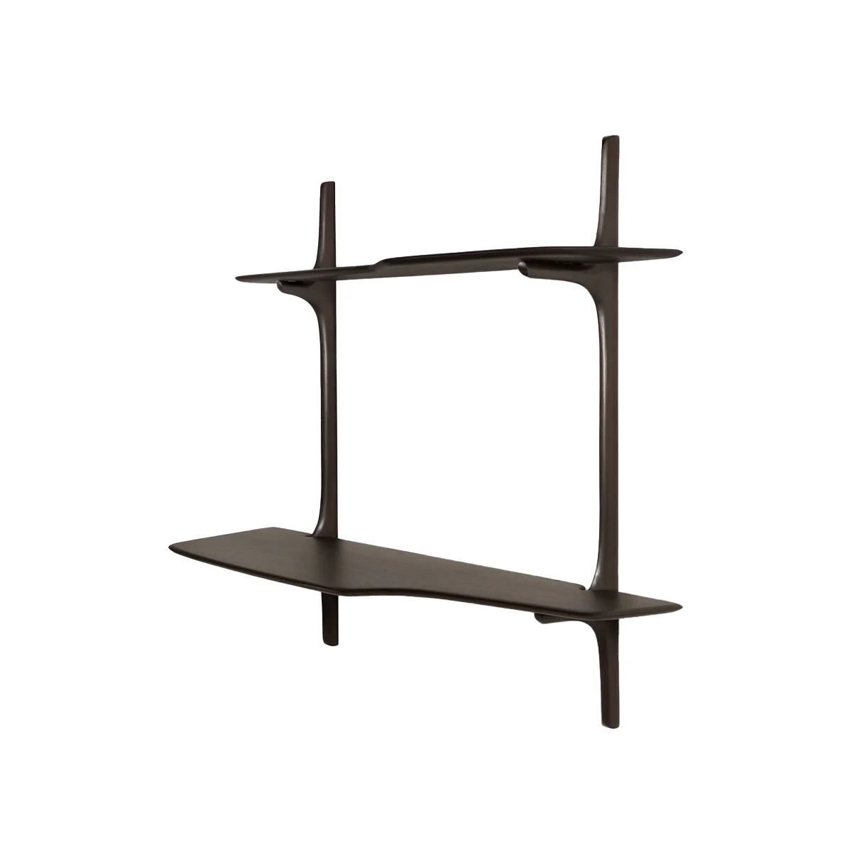 Bureau Mural PI en Acajou Vernis - 140 x 48 x 126 cm