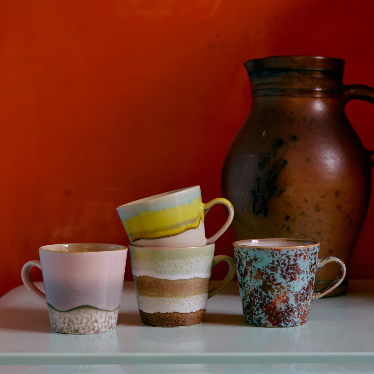 Set de 4 mugs Americano 70s Rococo