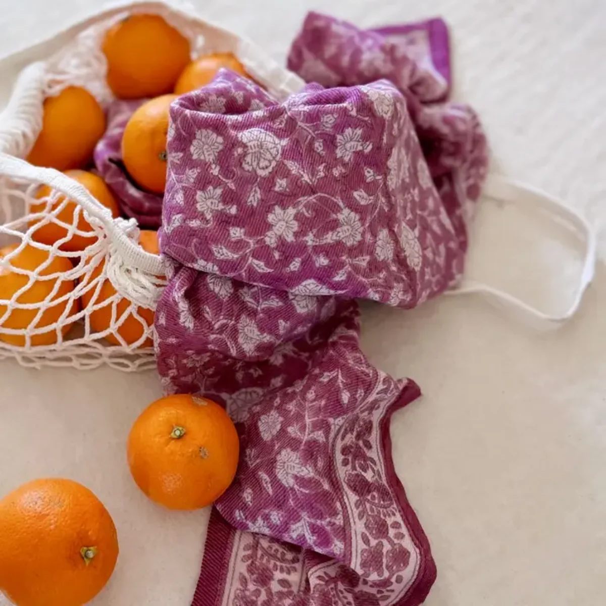 Foulard Laine Lilas 50 cm