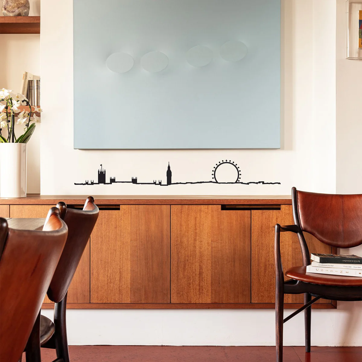 Frise décorative Londres noir