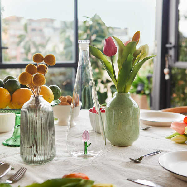 Bouteille Botanical Tulipe 1L Rose