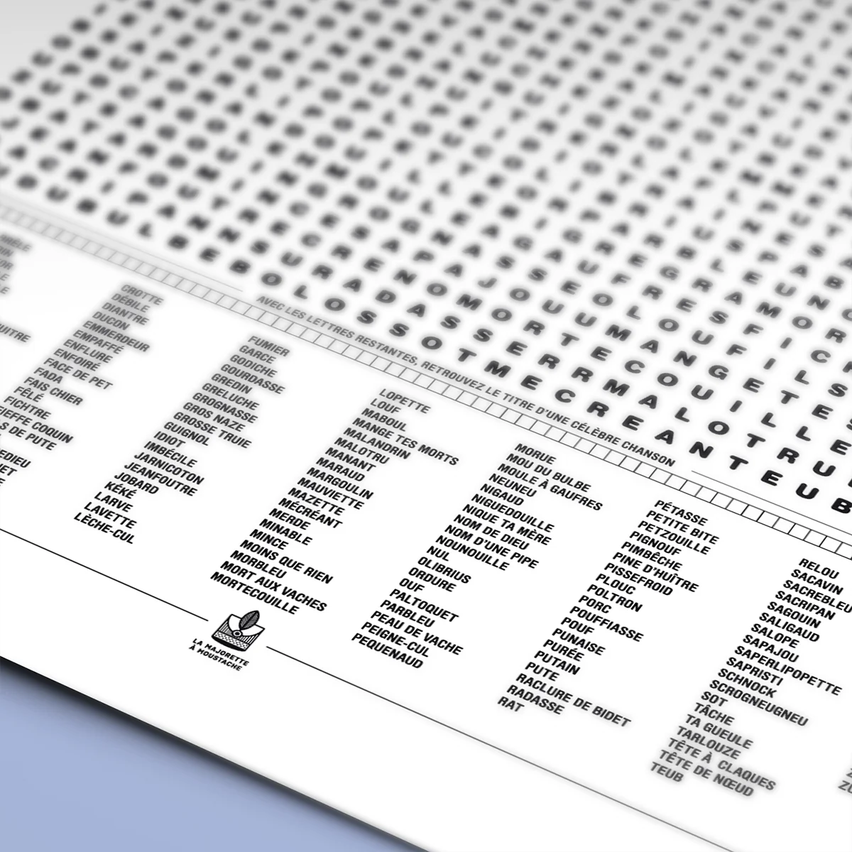 Affiche Compilation des Jurons et Insultes - 50 x 70 cm