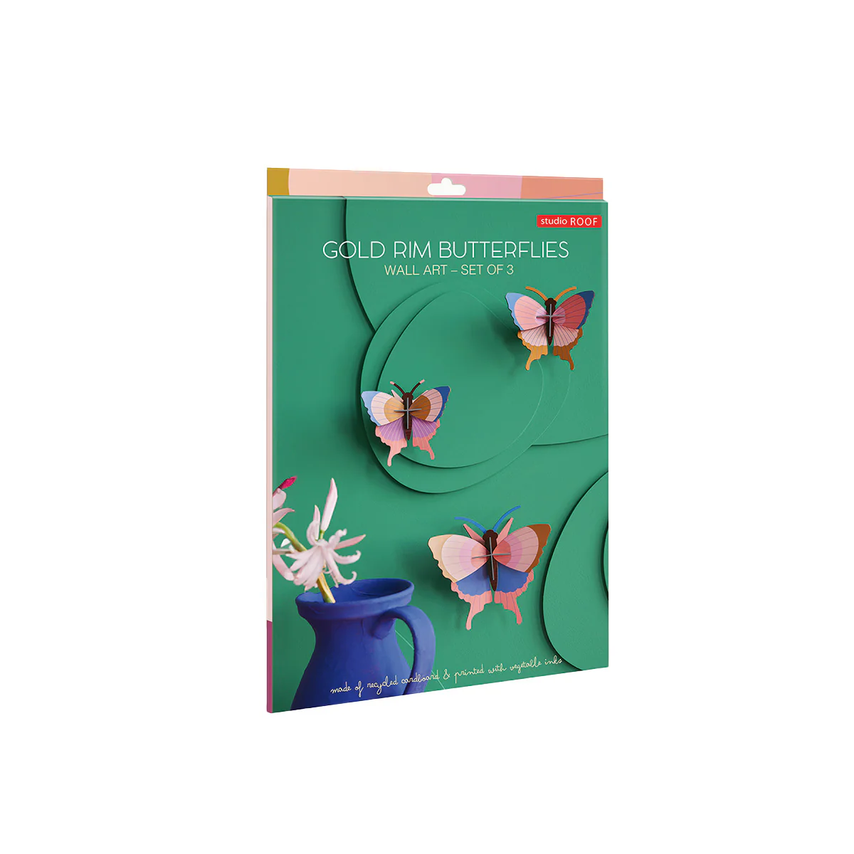 Décoration murale Gold Rim Butterflies - Lot de 3