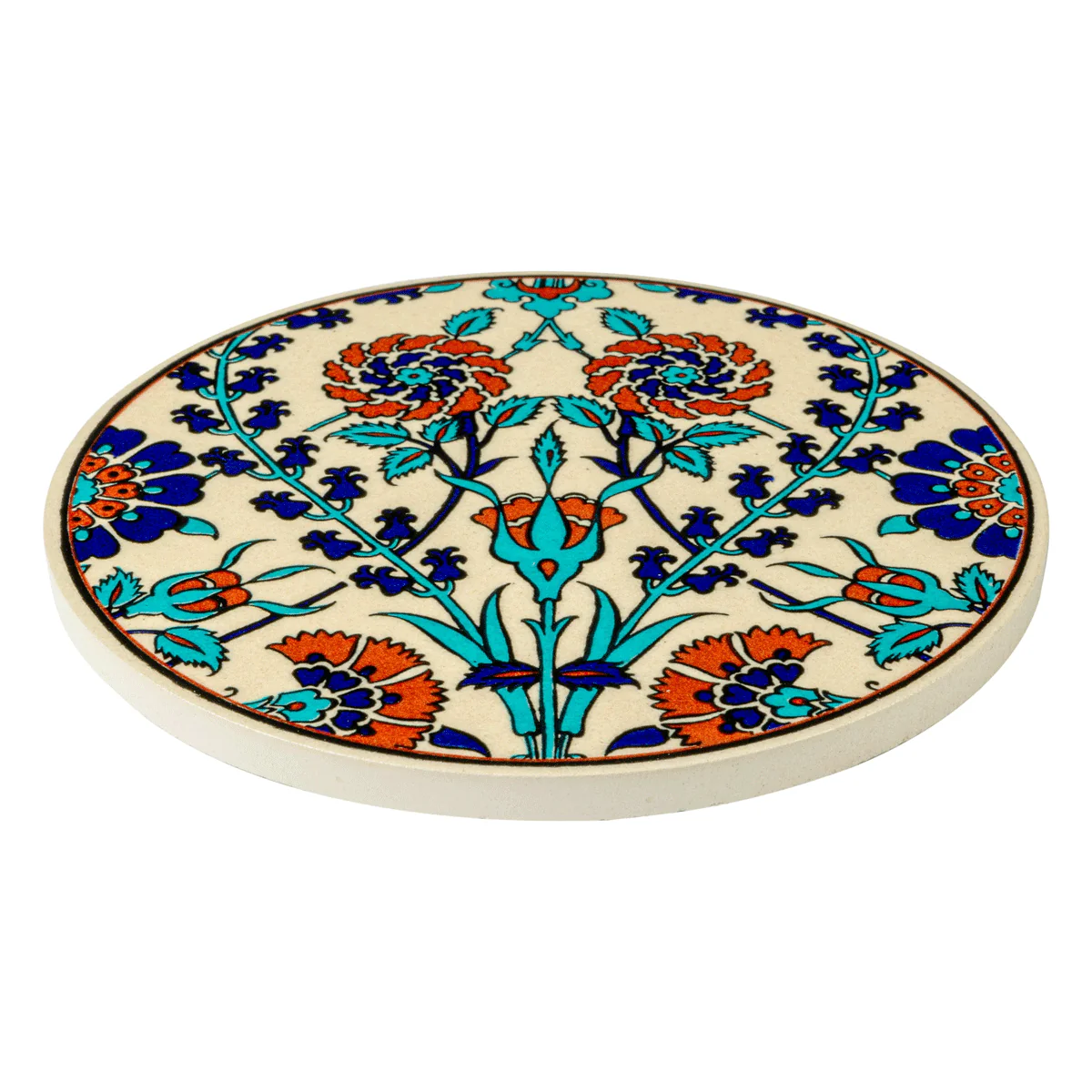 Dessous de Plat Rond en Céramique - Bleuet