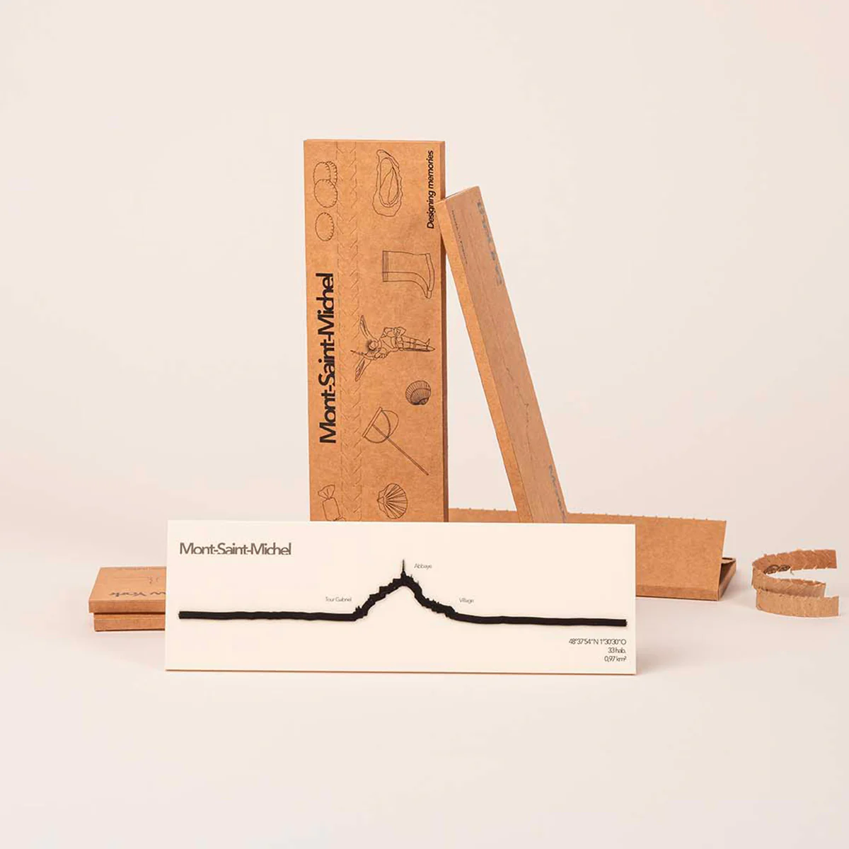 Mini frise décorative Mont-Saint-Michel - Noir - 19 cm