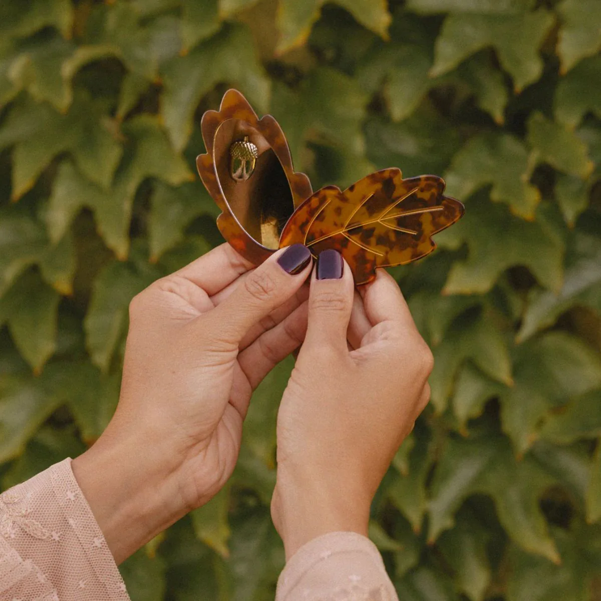 Miroir de poche Feuille