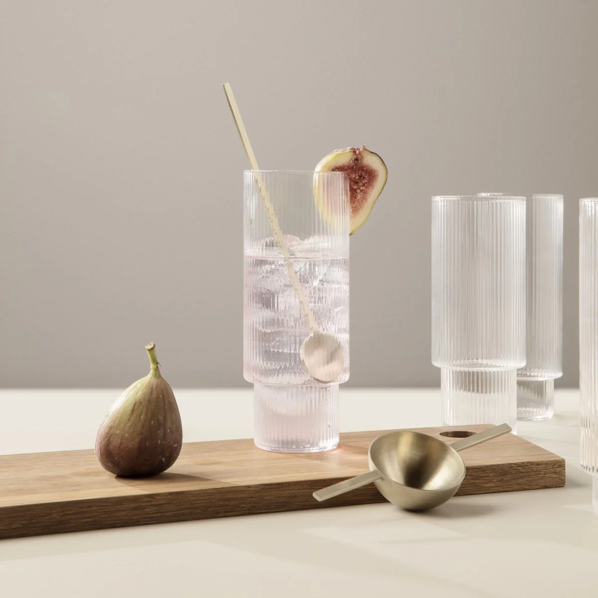 Set de 4 verres longs Ripple