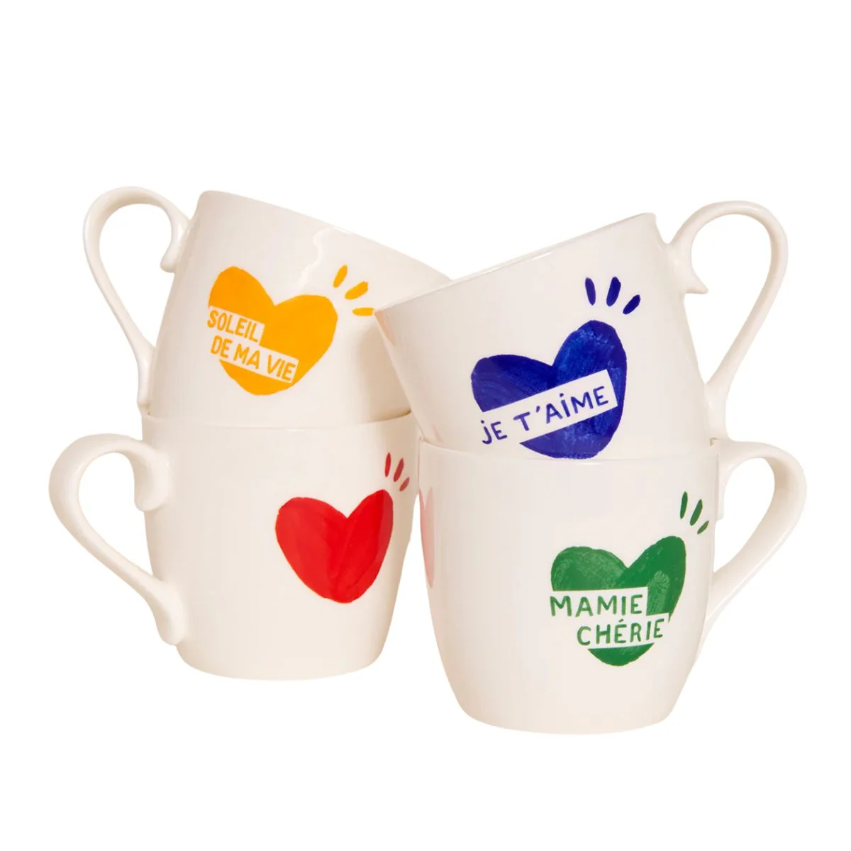 Mug Coeur Le soleil de ma vie - Jaune