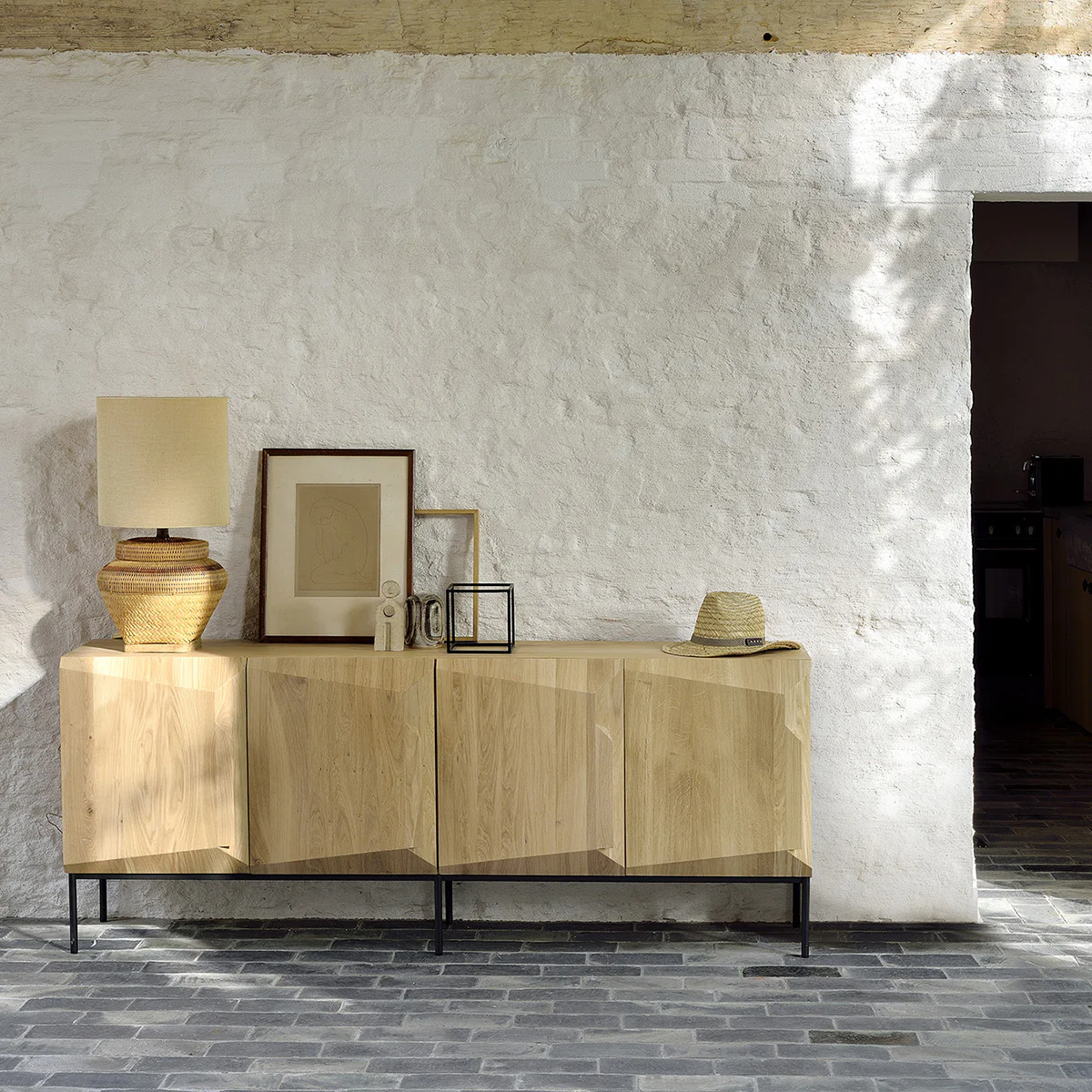 Buffet Stairs en chêne - 4 portes