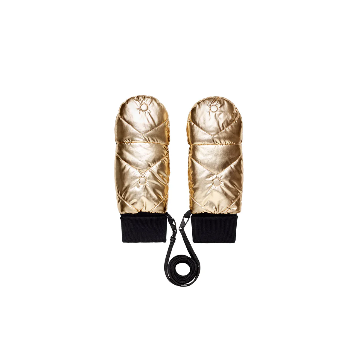 Moufles convertibles mitaines dorées