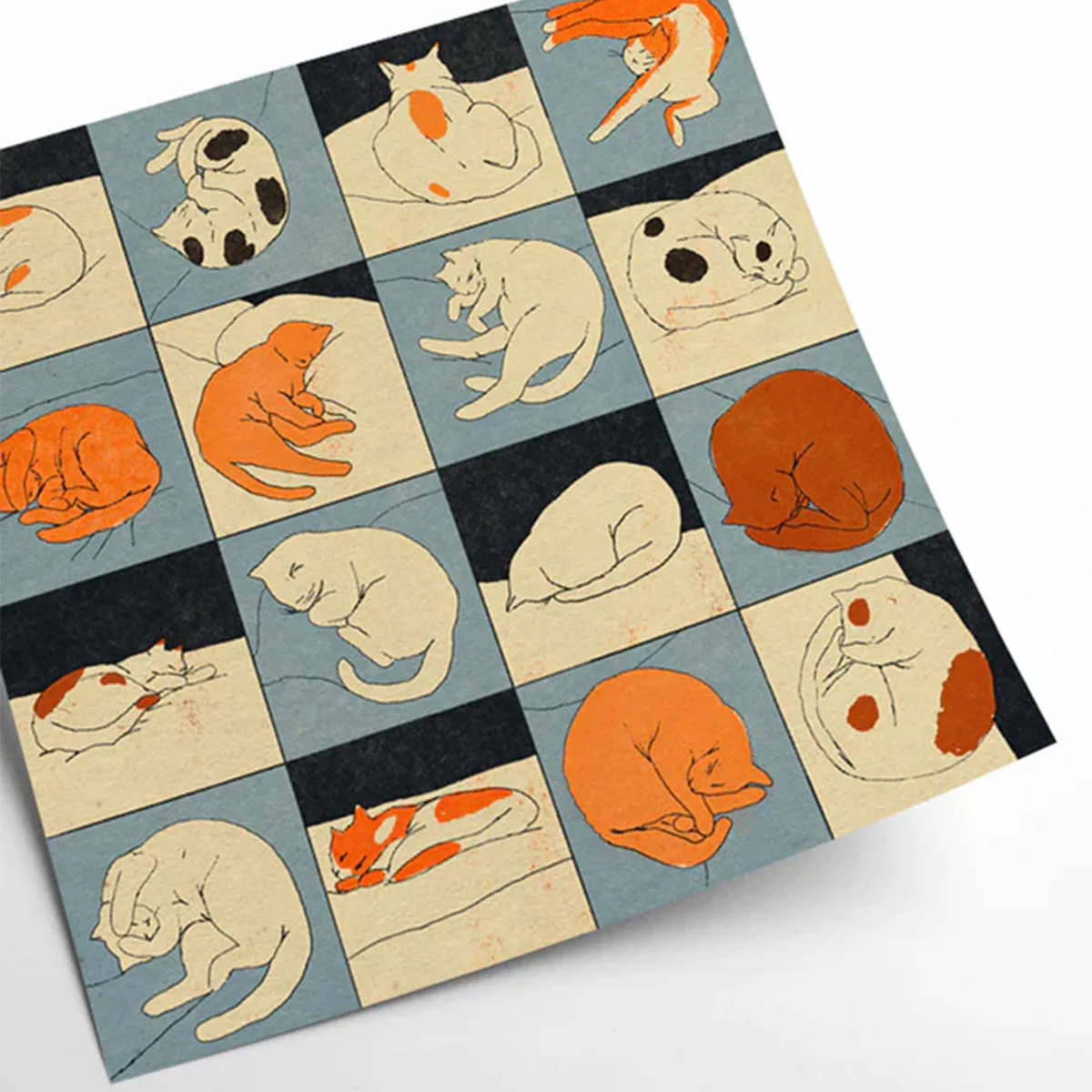 Affiche Enik? Eged - Sleeping Cat - 50 x 50 cm