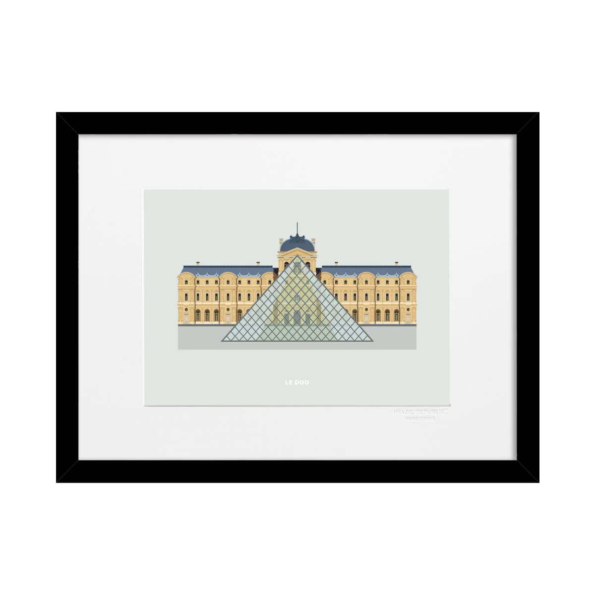 Affiche Le Duo Archi Musée du Louvre - 22 cm x 22 cm