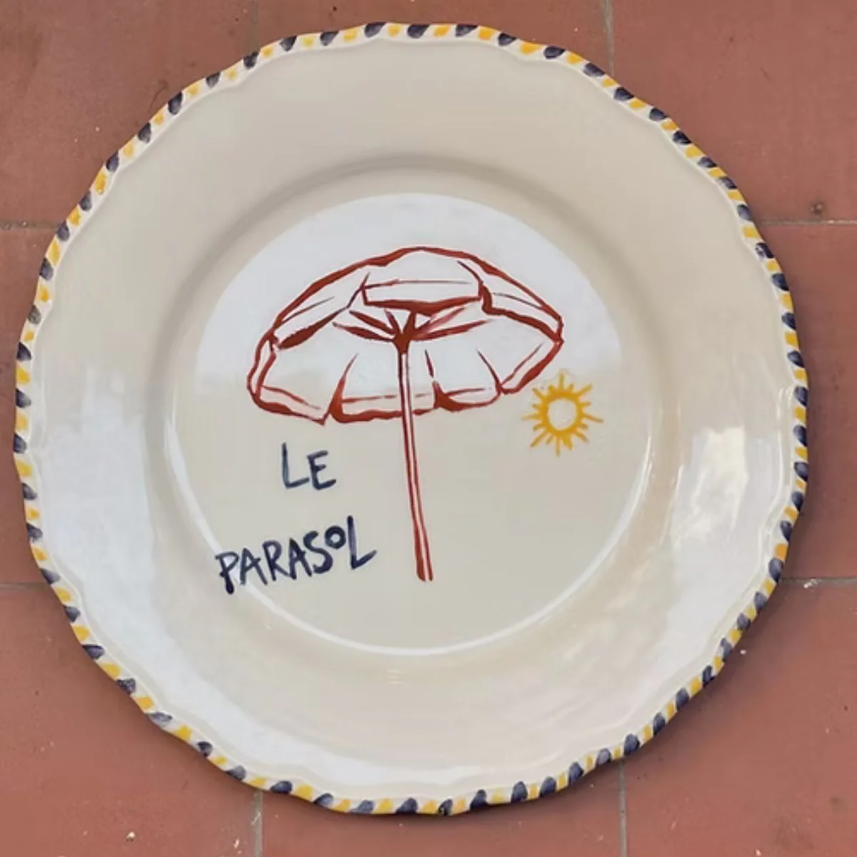 Assiette La plage - Le parasol