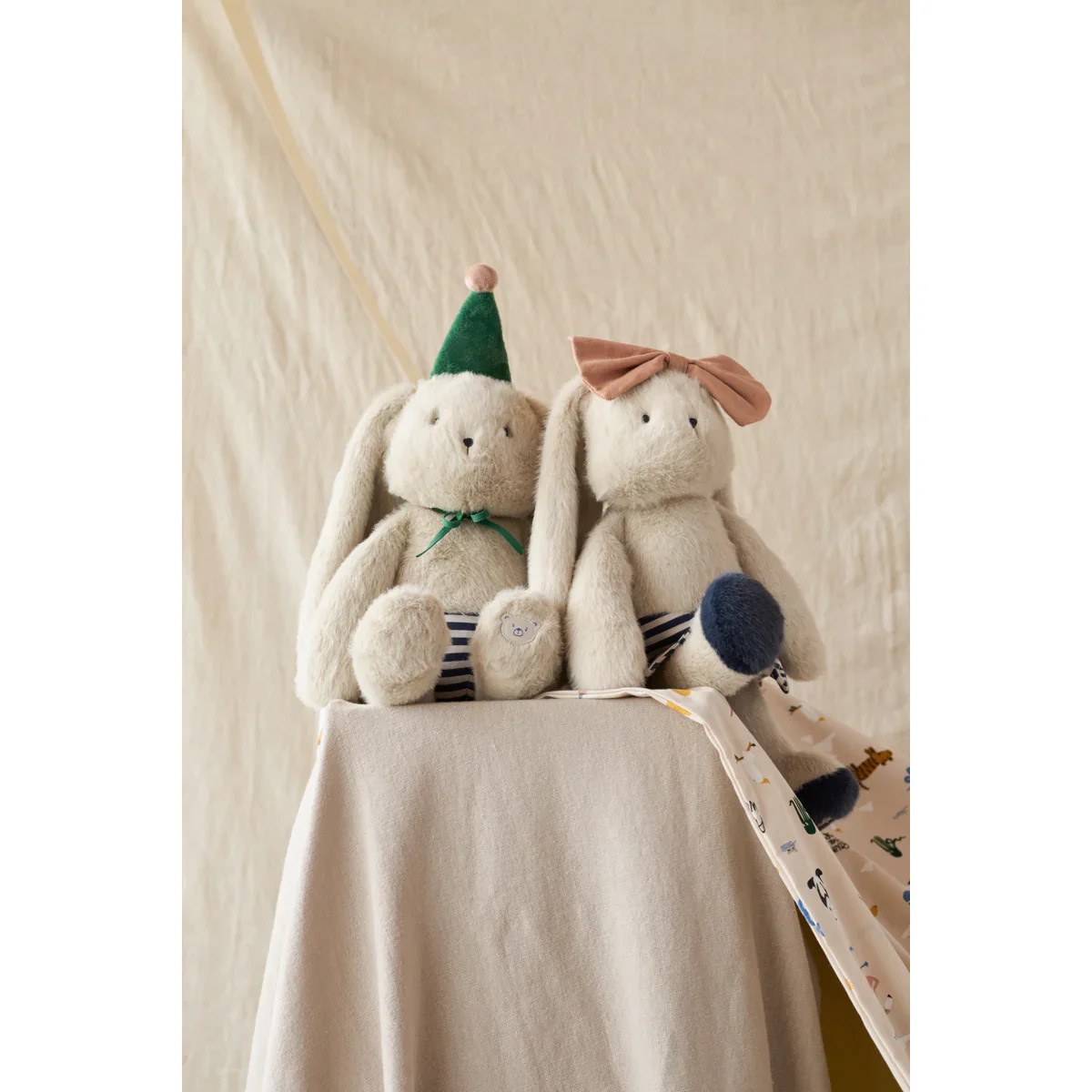 Peluche Babette - Rabbit Mist / Navy stripe mix