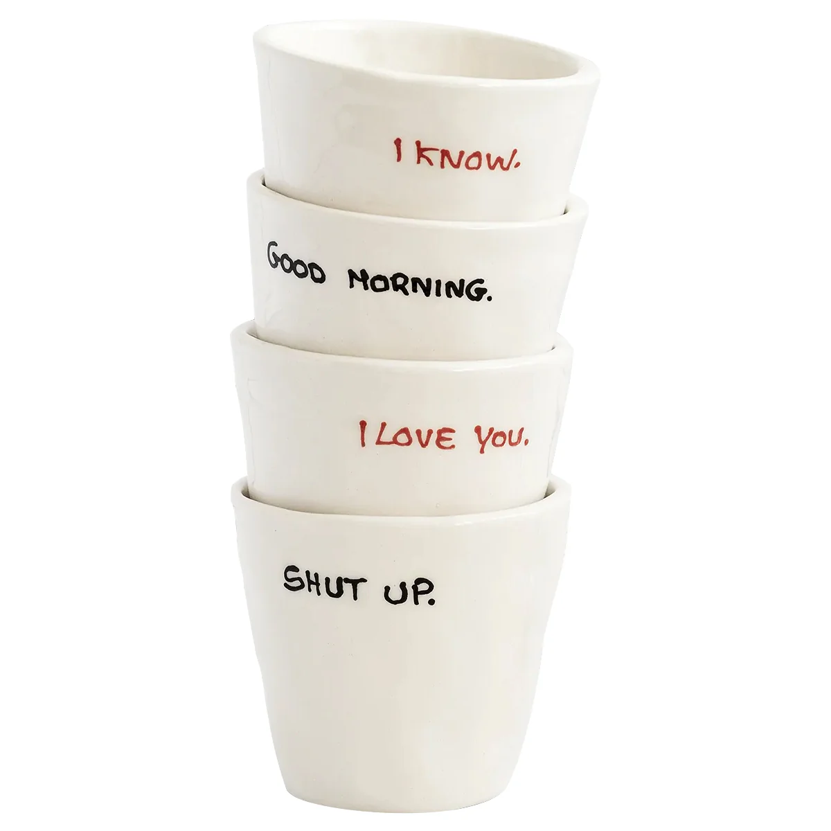 Tasse à expresso I Love You - Blanc