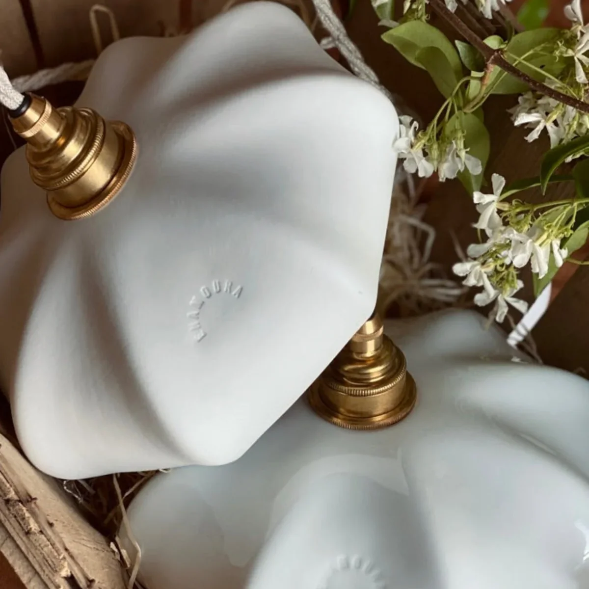 Suspension en applique Maria en Porcelaine biscuit