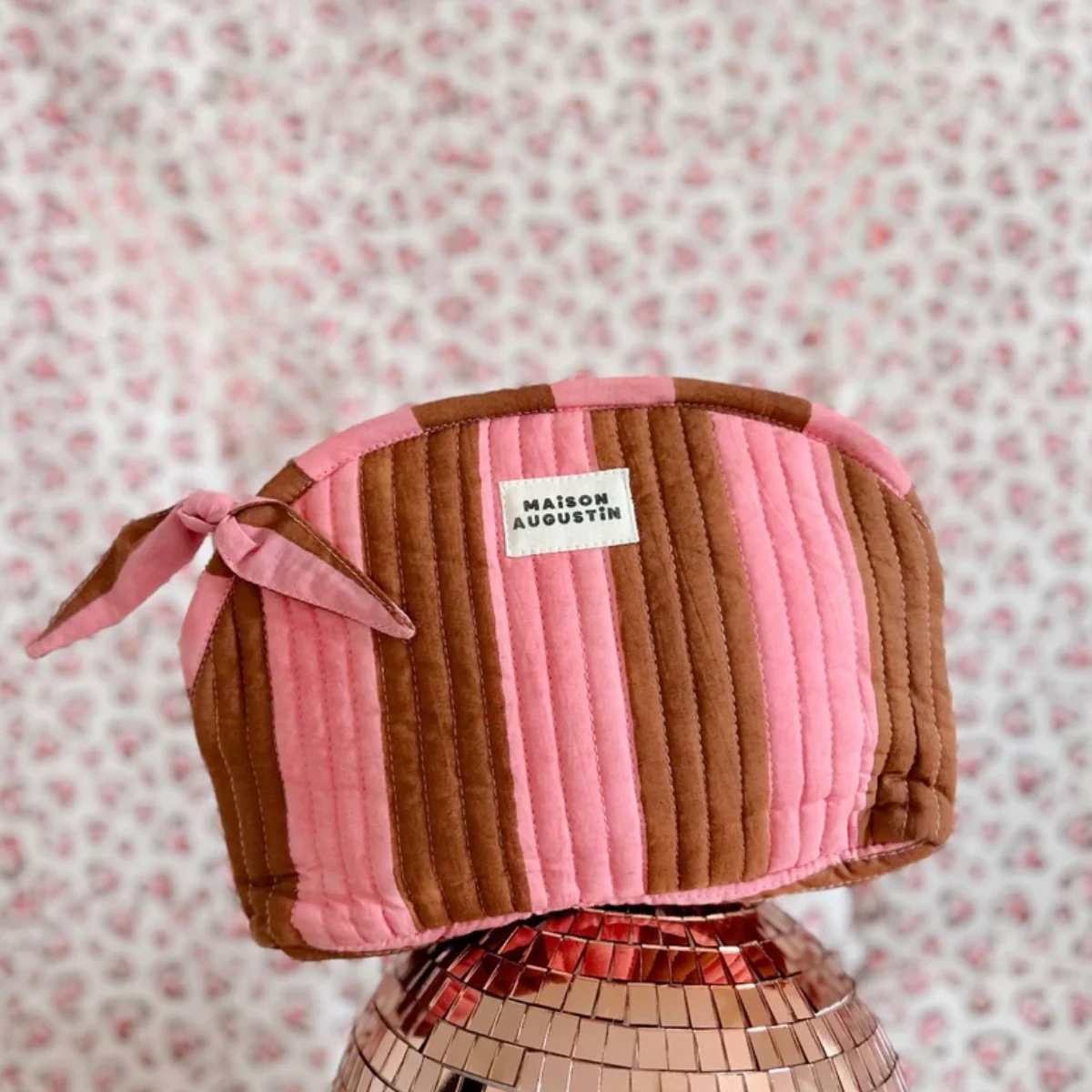 Trousse de maquillage rayée Malabar