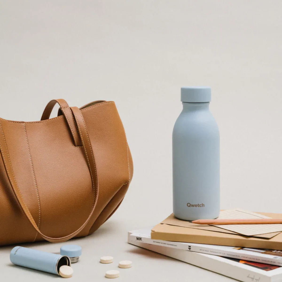 Bouteile Isotherme - Icon Pastel Bleu