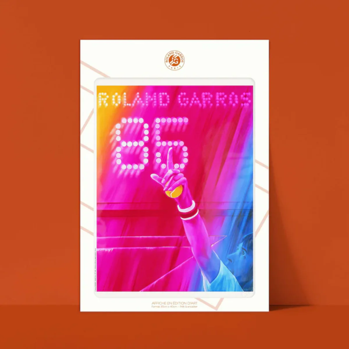 Affiche Roland-Garros -Jacques Monory - 30 x 40 cm