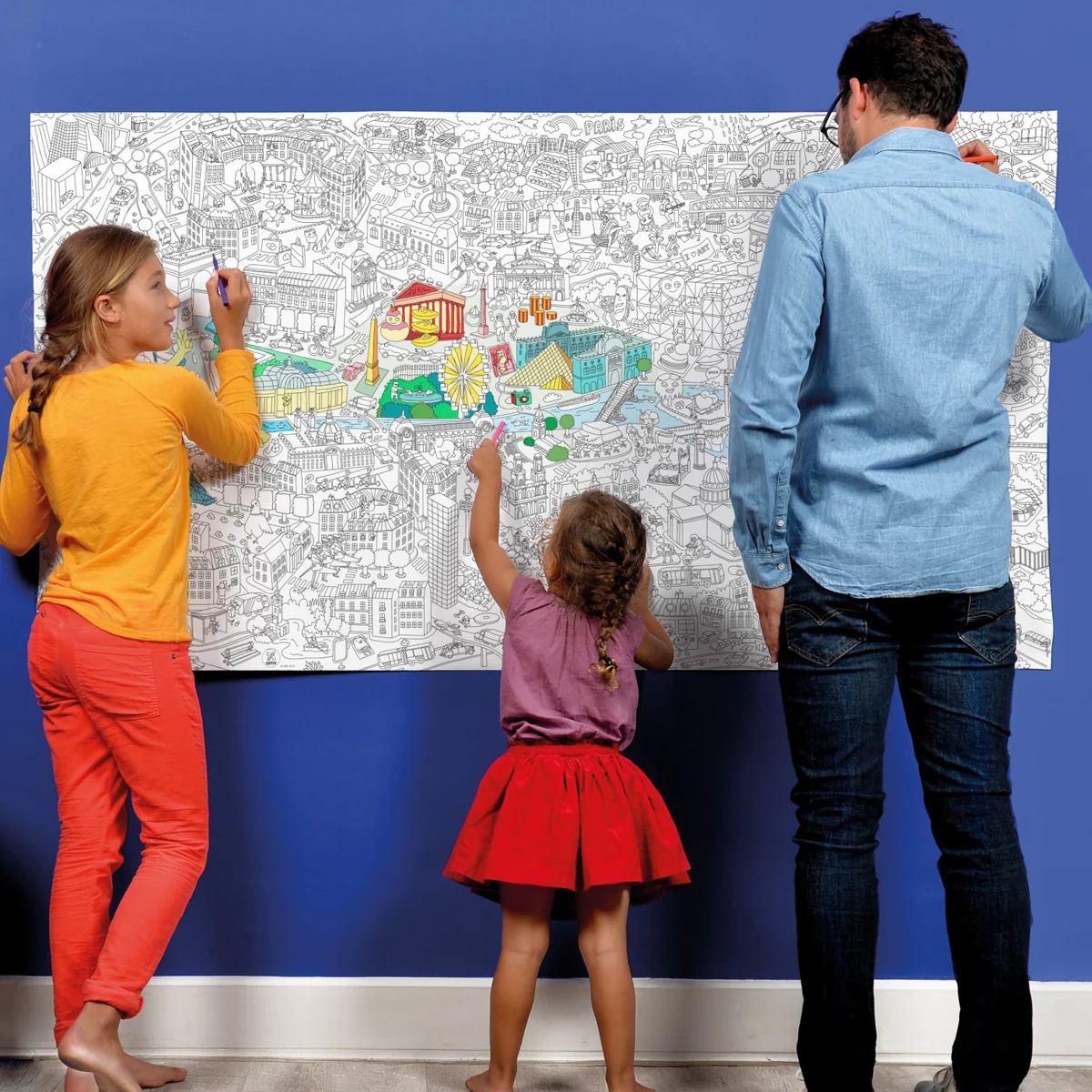 Poster Geant A Colorier - Paris