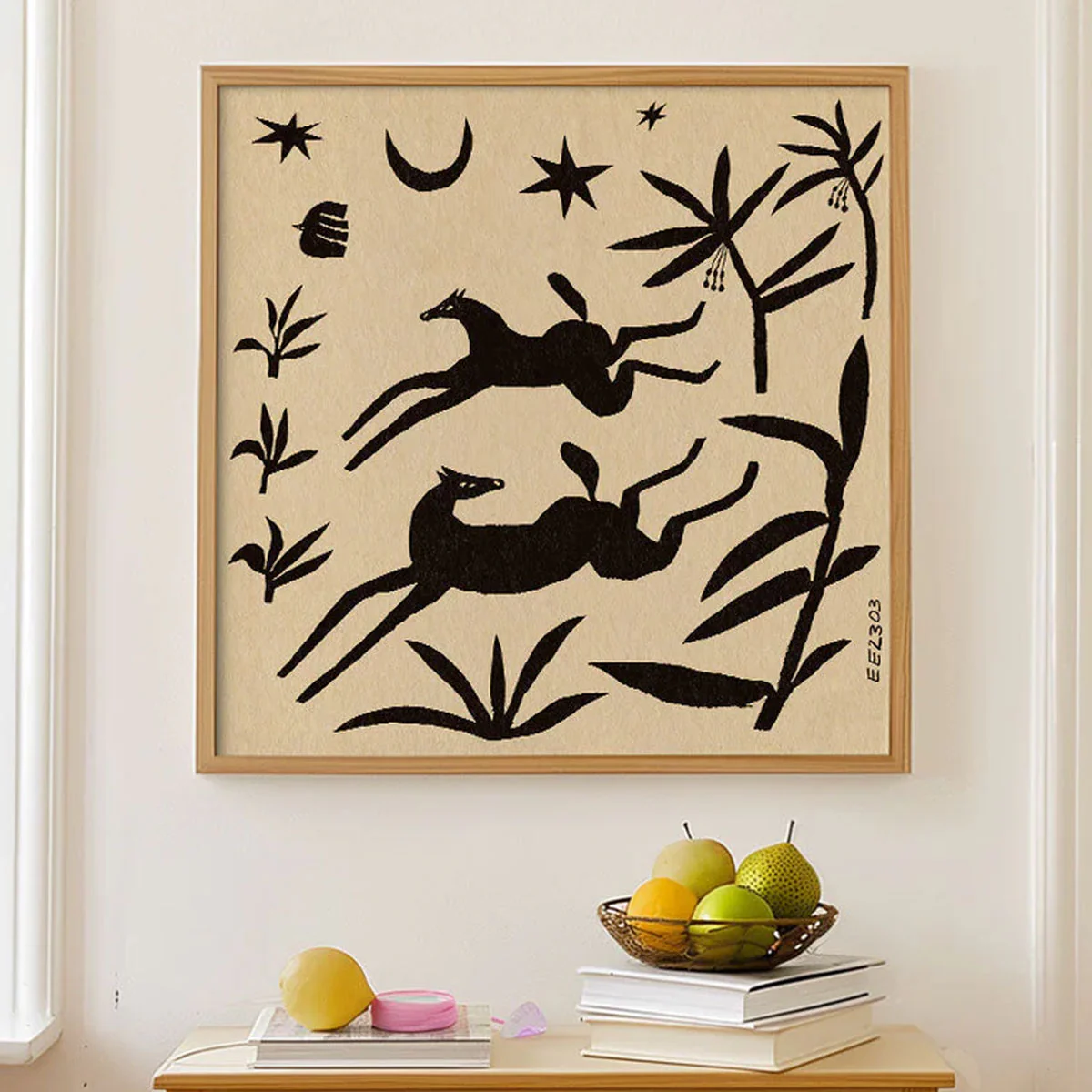 Affiche Enik? Eged - Papercut Horses - 50 x 50 cm