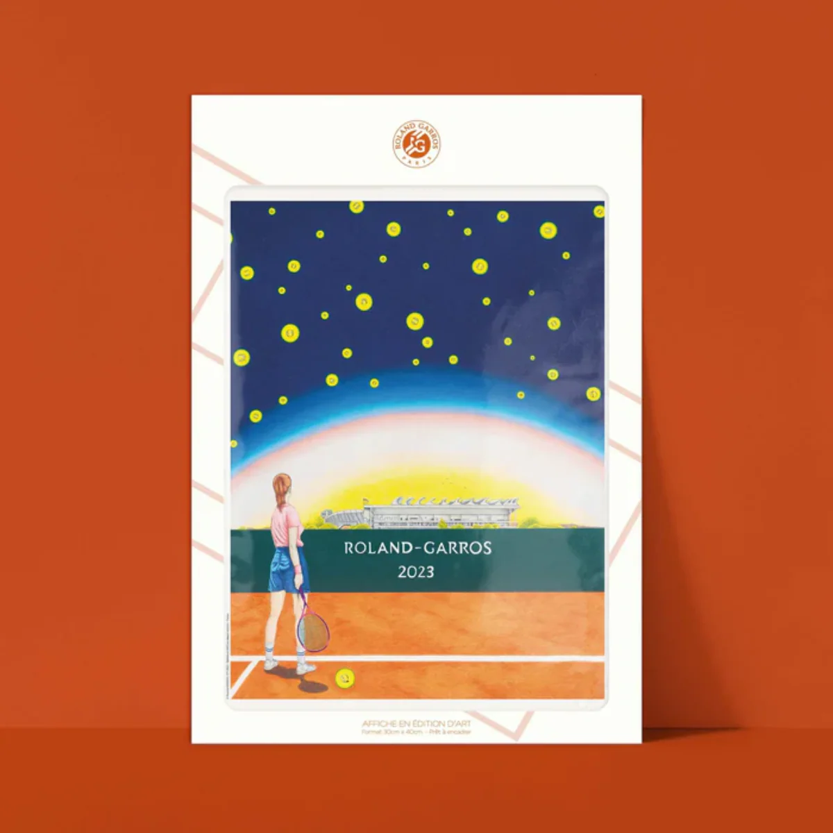 Affiche Roland-Garros - Maxime Verdier - 30 x 40 cm