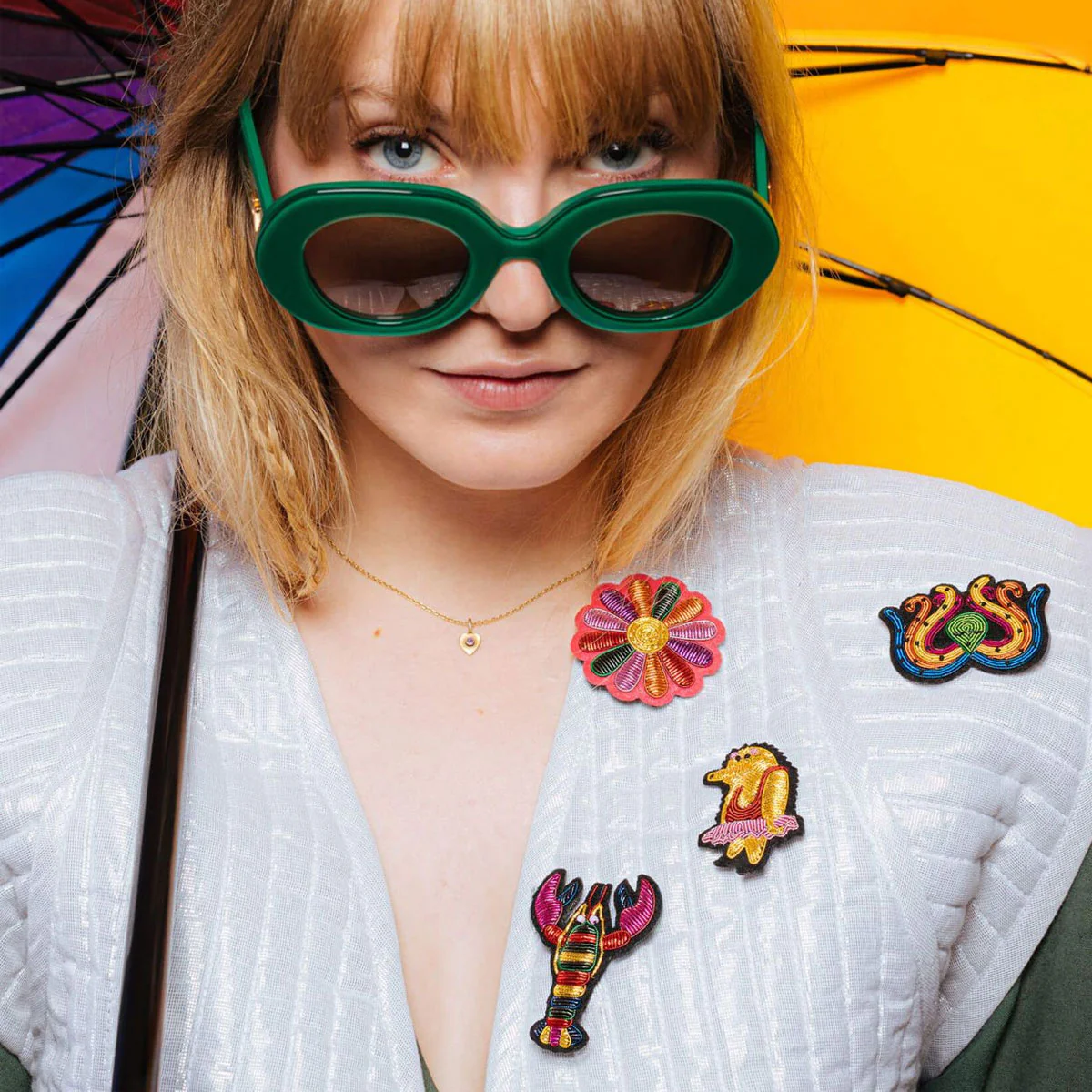 Broche Homard en Pyjama