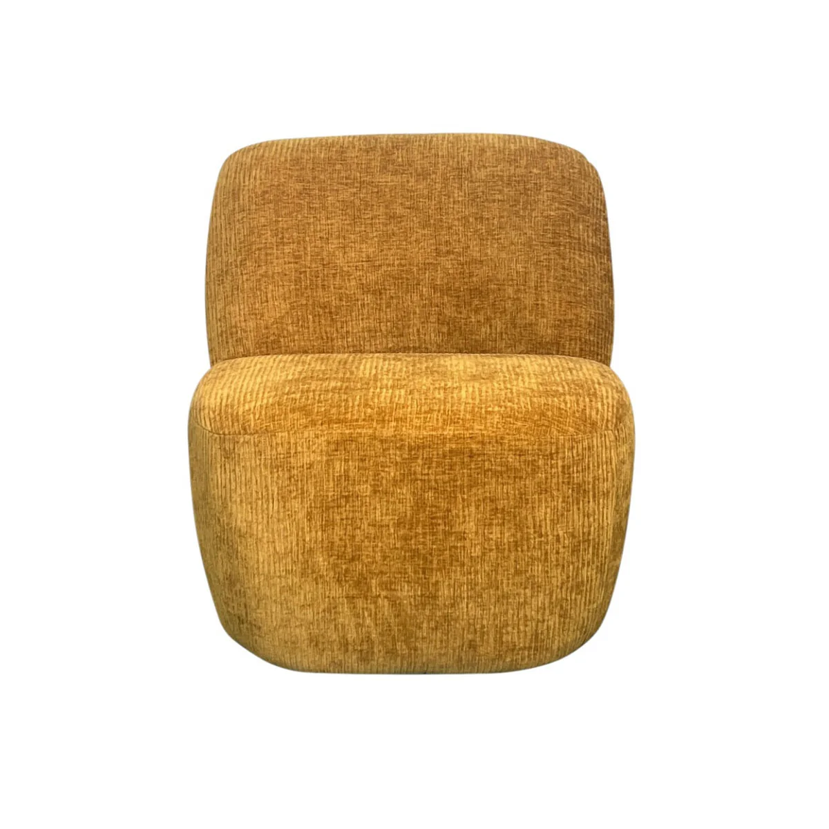 Fauteuil Belle rive Velours - Jaune moutarde