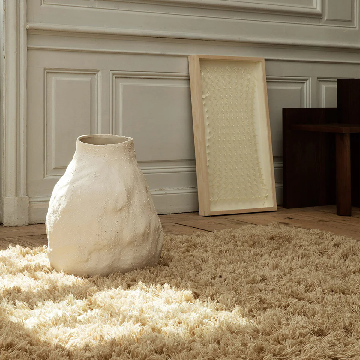 Tapis Meadow à poils longs - 200 x 300 cm - Sable clair