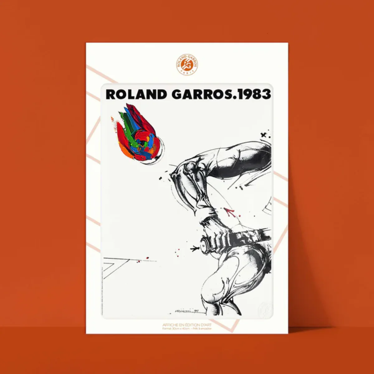 Affiche Roland-Garros - Vladimir Velickovic - 30 x 40 cm
