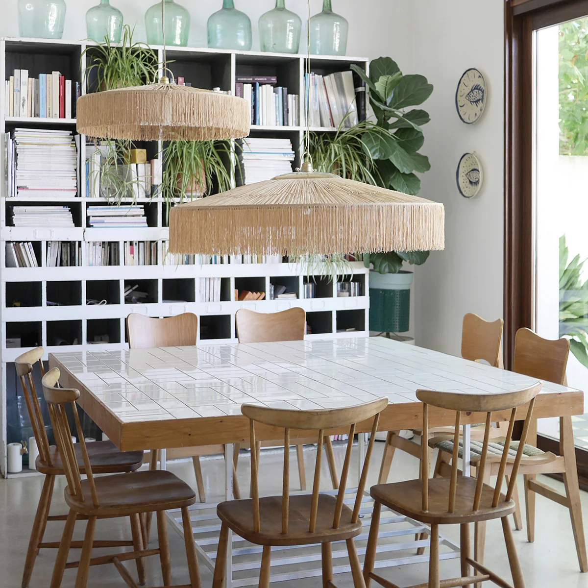 Suspension Parasol Franges - Ø 30 cm - Naturel