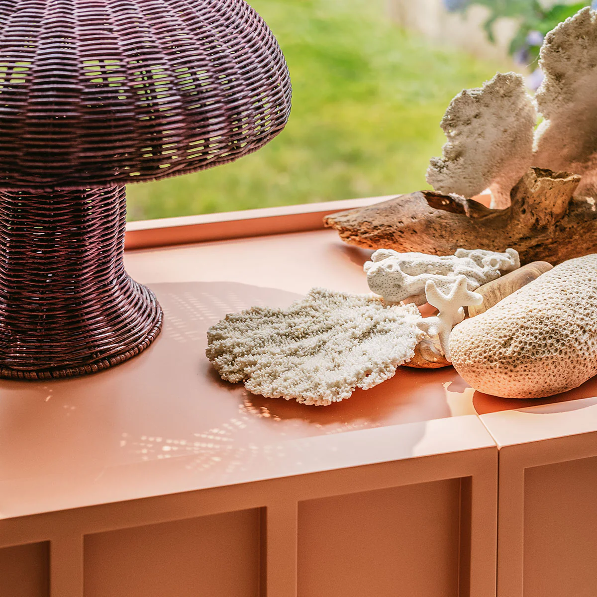 Lampe De Table Rotin - Ø 34 cm x 30 cm