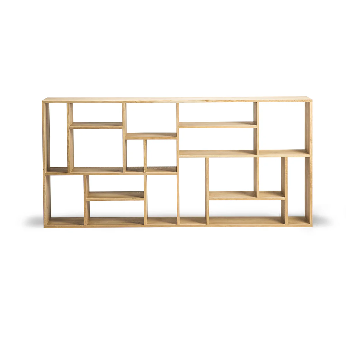 Bibliothèque M en chêne - h 219 cm