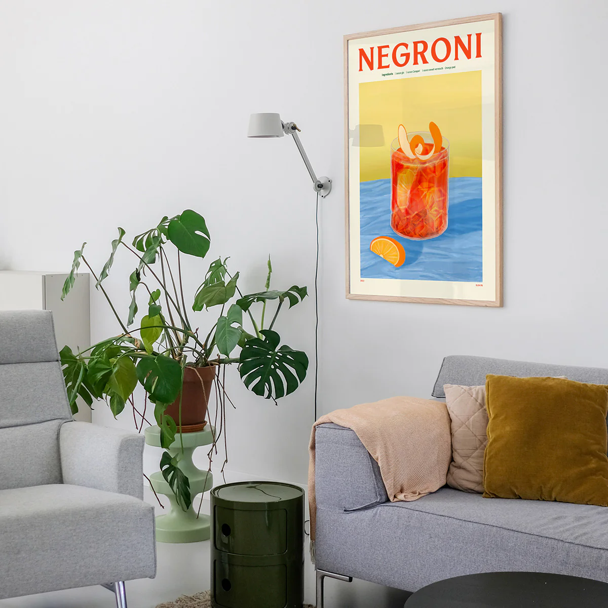 Affiche Cocktail - Elin PK - Negroni