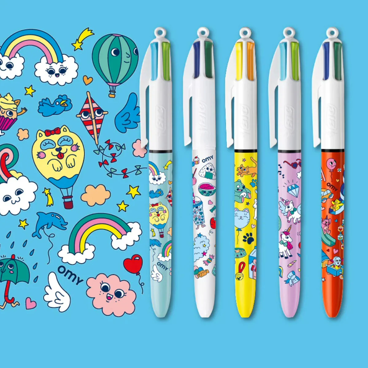 Coffret 5 Stylos Kawaii