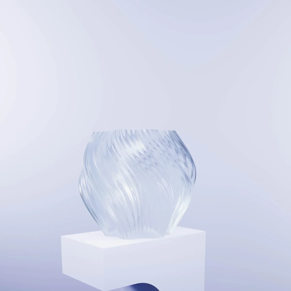 Vase 3D Printed Ice Ice - 20cm