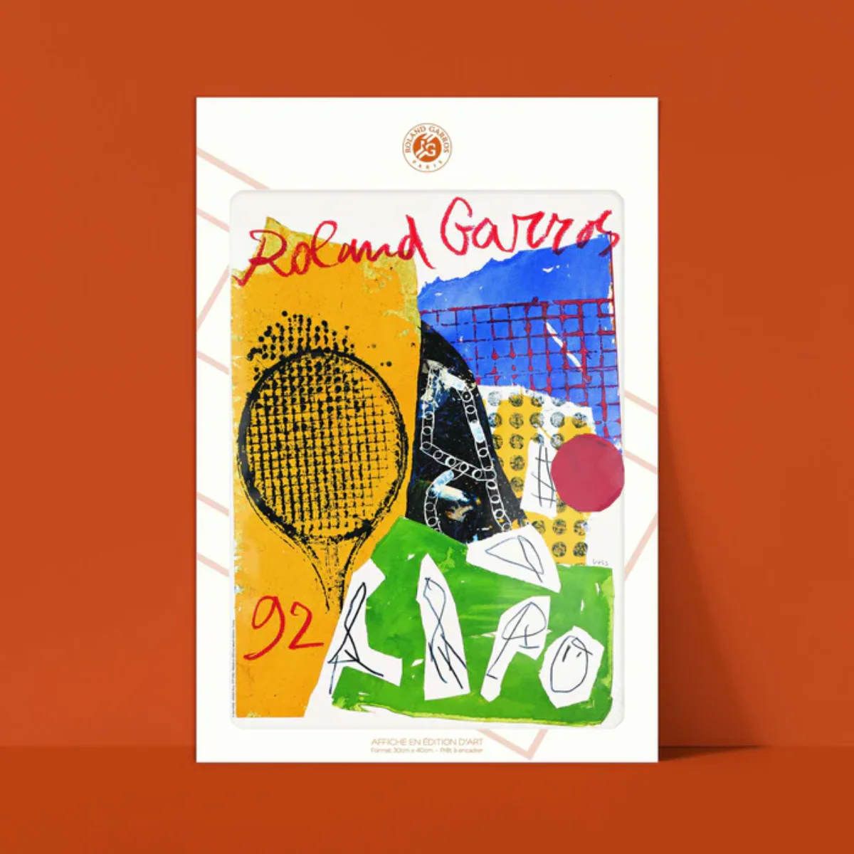 Affiche Roland-Garros - Jan Voss - 30 x 40 cm
