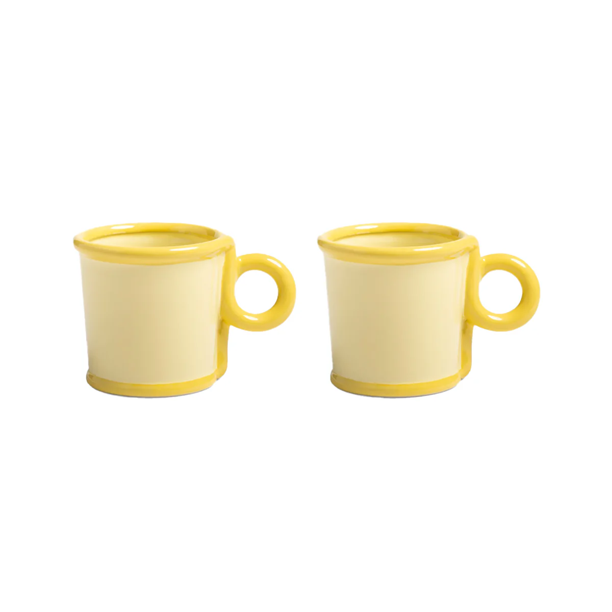 Lot de 2 Tasses Loop - Jaune