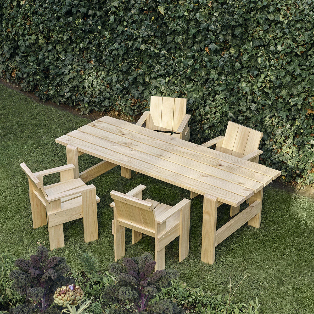 Chaise Dining Crate - Pinewood - 64 x 81 x 57,5 cm