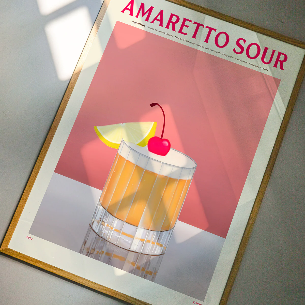 Affiche Cocktail - Elin PK - Amaretto Sour