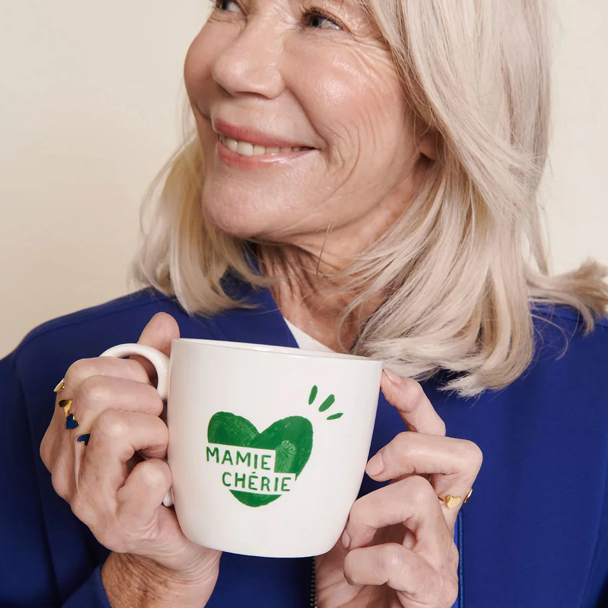 Mug Coeur Mamie Chérie - Vert Sapin