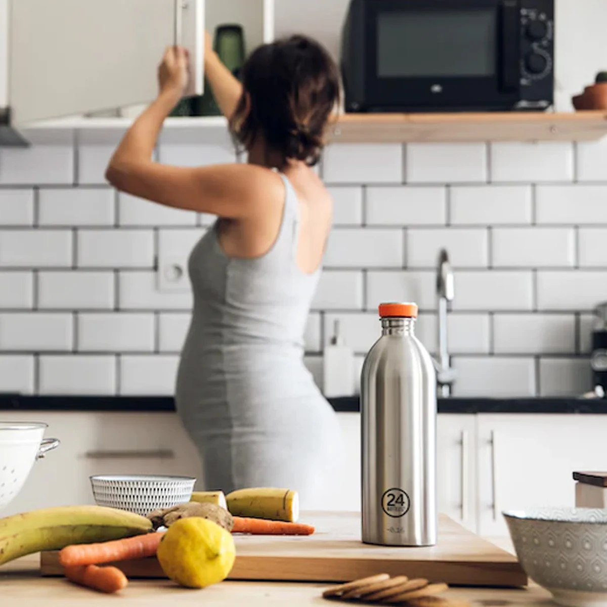 Bouteille Urban En Acier Argenté 1L