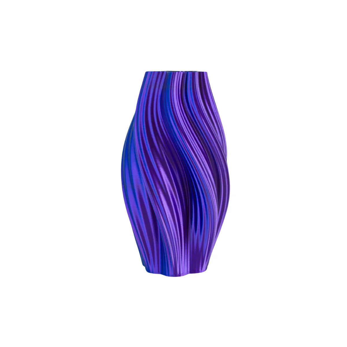 Vase 3D Printed Hot Ice Cream Blue/Purple - 35 cm