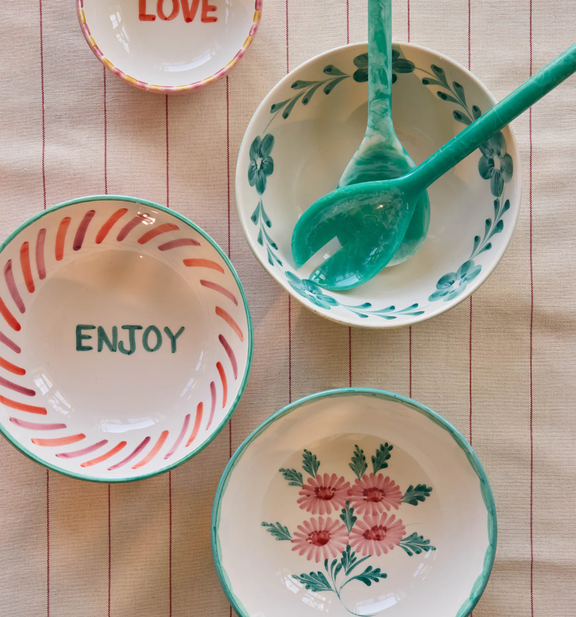 Saladier Fleurs Vine en céramique - L