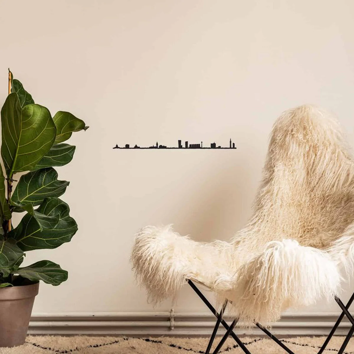 Frise décorative Lille - Noir - 50 cm