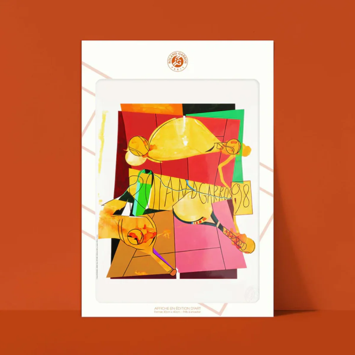 Affiche Roland-Garros - Hervé Telemaque - 30 x 40 cm