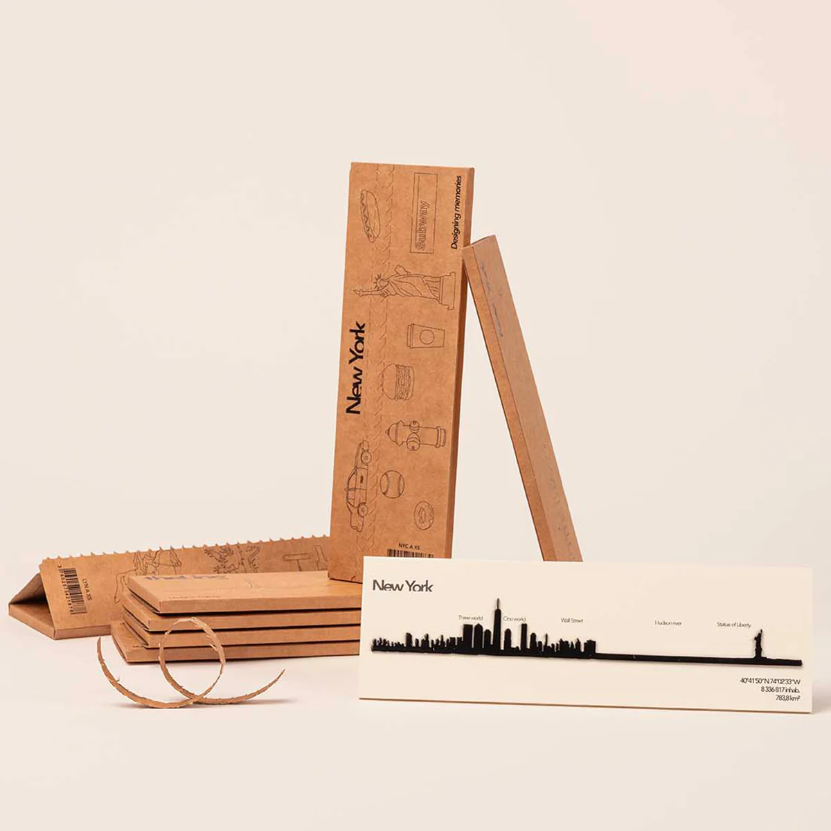 Mini frise décorative New York - Noir - 19 cm