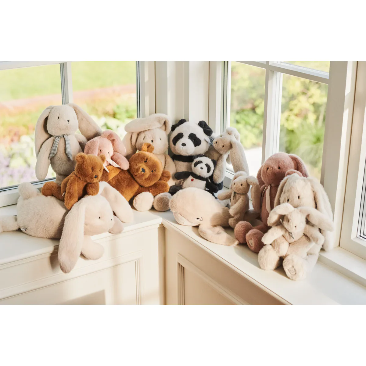 Peluche Berto Panda Sandy/Dark Grey