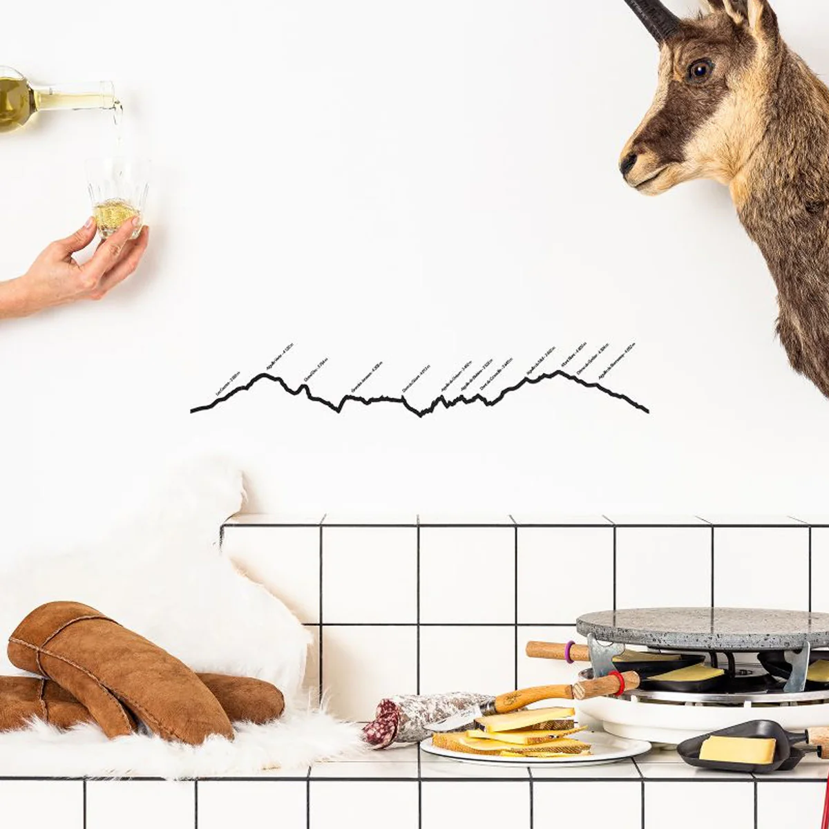 Frise décorative Chamonix - Noir - 50 cm